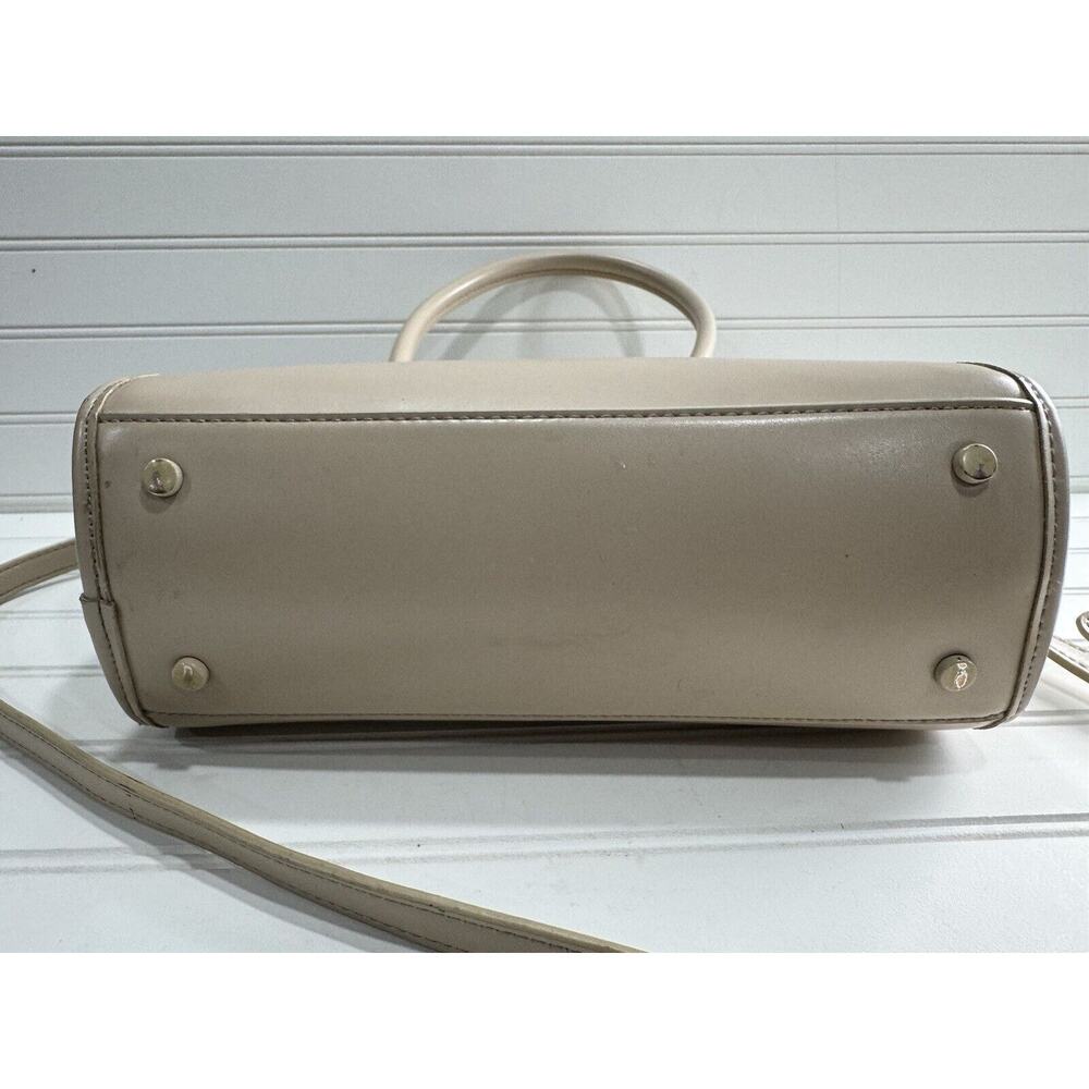 Zara Womens Mini Satchel Purse Ivory Cream Faux Leather - Picture 6 of 7